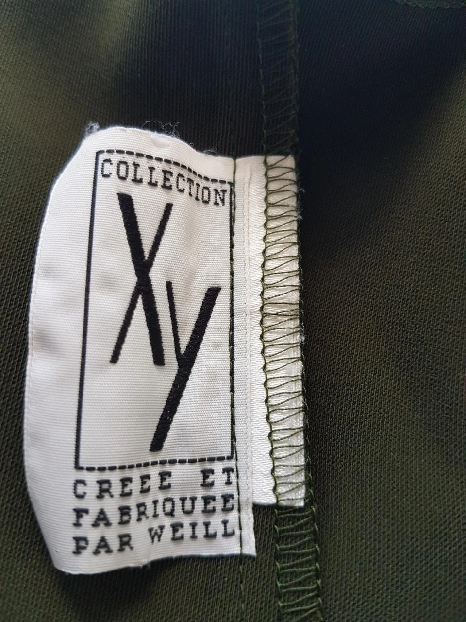🗿Veste vintage chic XY WEILL Kaki & Déco Dorada - T.42 (Made in France) – photo 6
